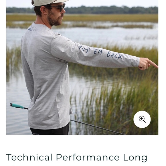 Toadfish Technical Performance Fishing Mens Long Sleeved Sz Lg blue - Picture 2 of 7